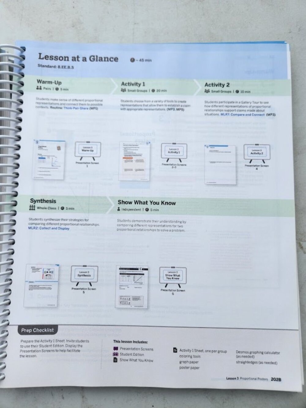 Amplify Desmos Math Grade 8 Volume 1 California Teacher Edition Book Answer Answ - Picture 9 of 15